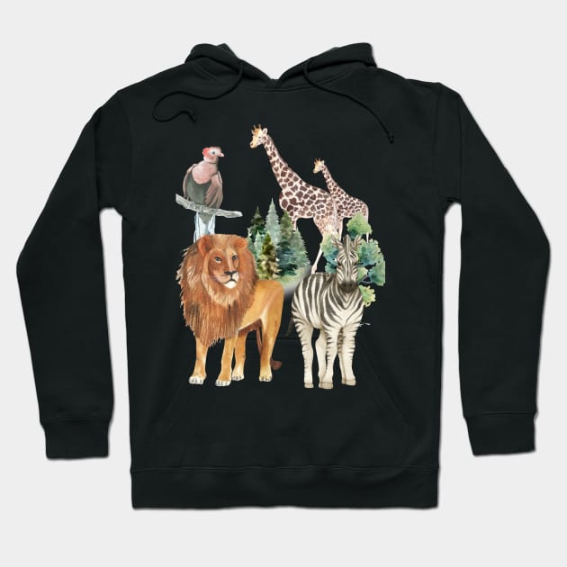 safari animals Hoodie by Love My..